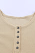 Waffle Knit Henley Top